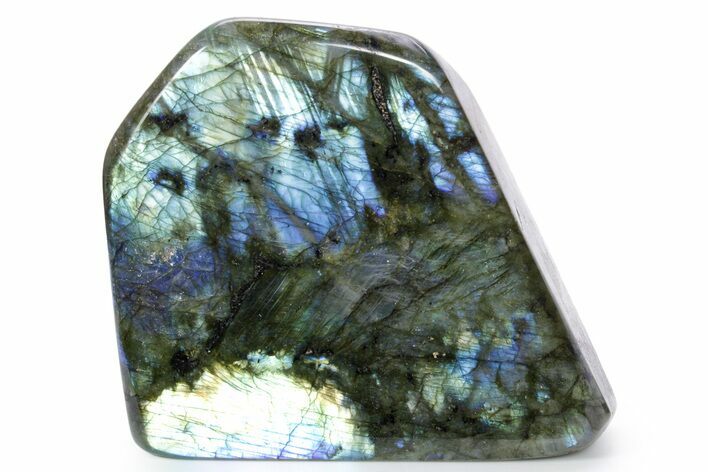 Flashy Free-Standing Polished Labradorite - Madagascar #360475